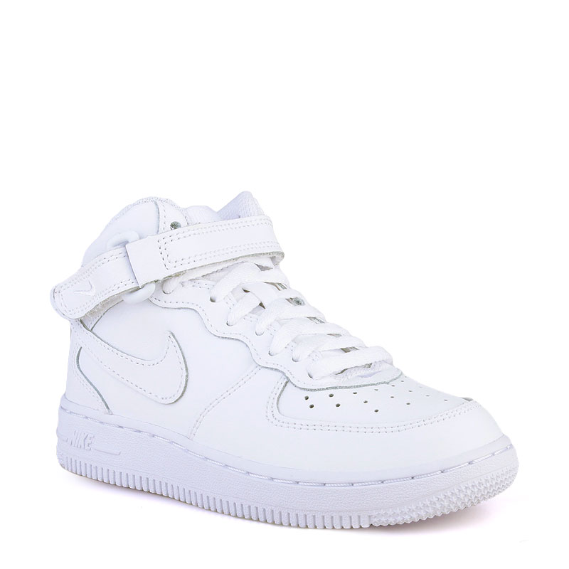 детские белые кроссовки Nike Air Force 1 Mid 314196-113 - цена, описание, фото 1